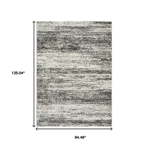 2' X 8' Gold And Slate Abstract Runner Rug